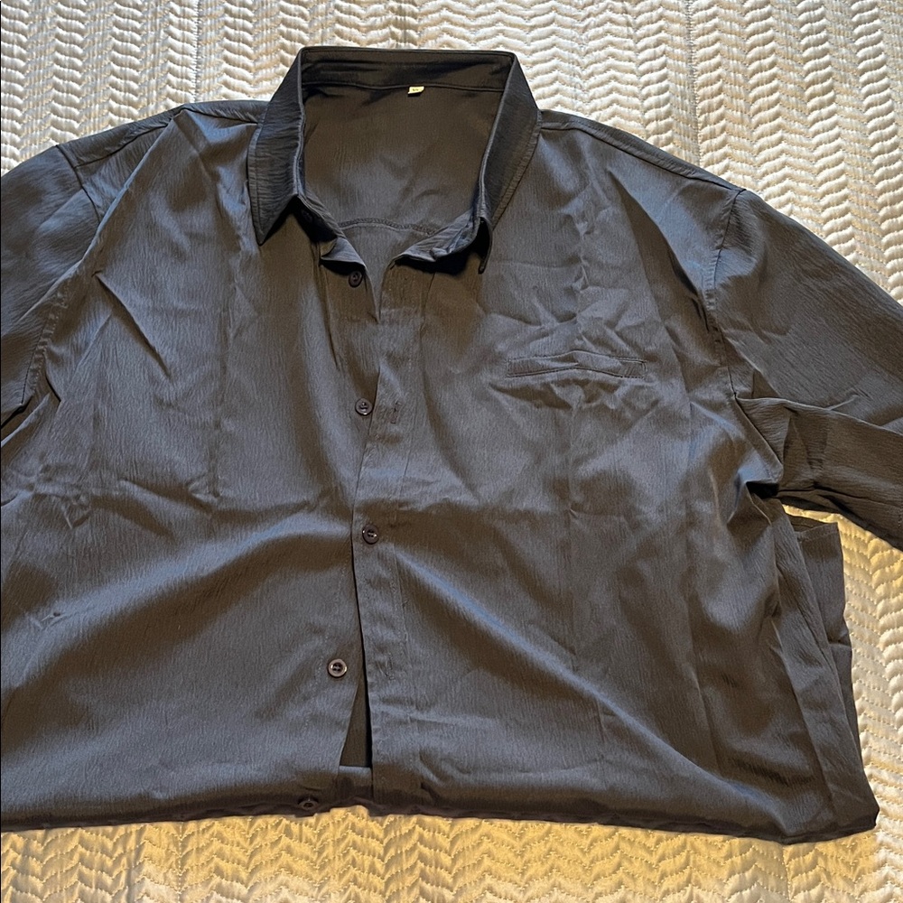 Dark Gray Button-Up Shirt